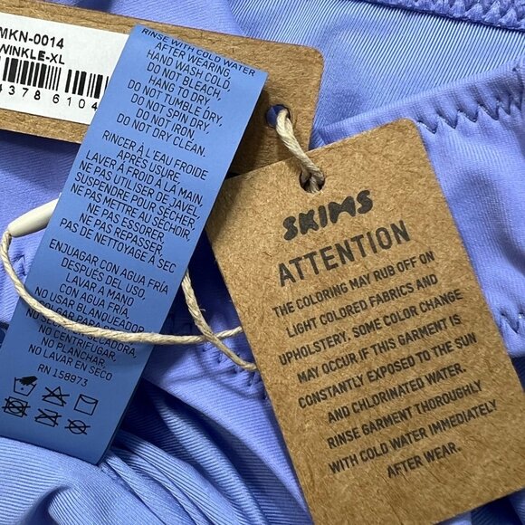 SKIMS Swim One Shoulder Monokini Periwinkle Womens XL - Picture 11 of 13